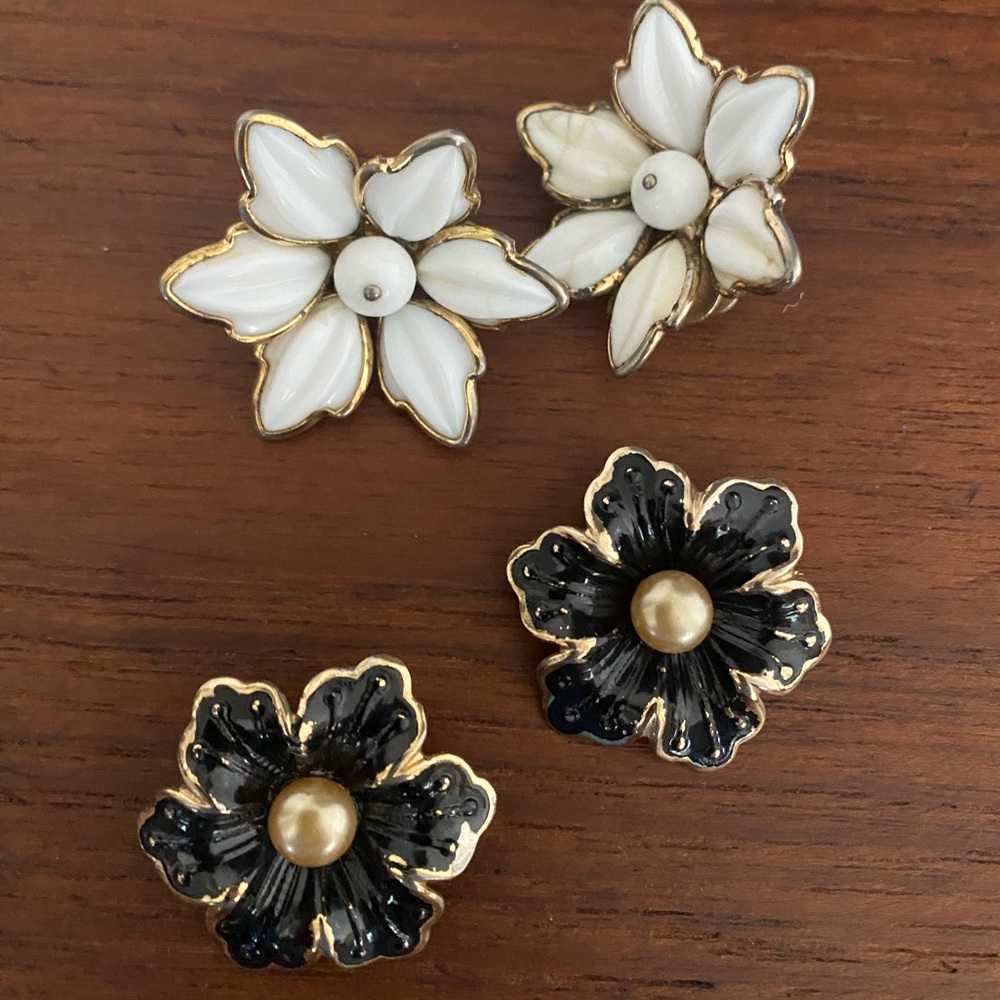 Vintage clip on earrings
